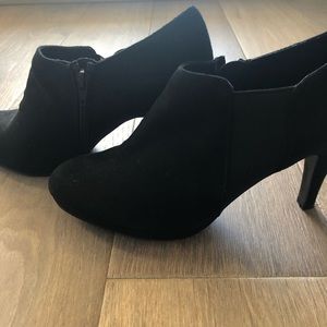 Impo Black Vegan Suede Ankle Boots